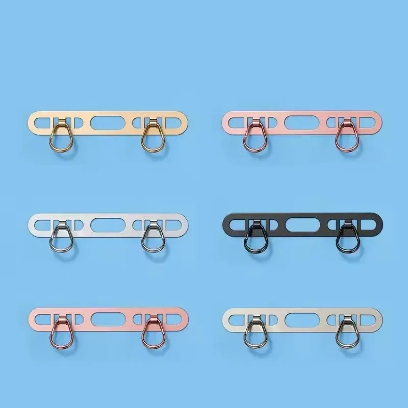 Ultra-Thin Metal Phone Lanyard Patch - Stainless Steel Hanging Cord Connector for Cellphone Safety