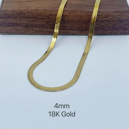 Minimalist Unisex Snake Chain Necklace Choker – Stainless Steel Herringbone Gold Color Fashion Jewelry for Women & Men