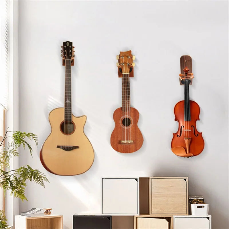 Wall-Mounted Stringed Instrument Hanger — Space-Saving Guitar & Musical Instrument Holder