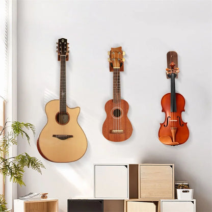 Wall-Mounted Stringed Instrument Hanger — Space-Saving Guitar & Musical Instrument Holder