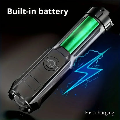 Portable UV Flashlight UV395NM – Zoomable ABS Torch with 3 Modes for Camping, Pet Stains, & Fluorescent Detection