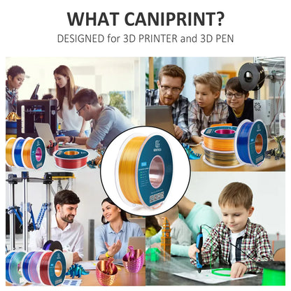 Geeetech Tri-Color Silk PLA 3D Printer Filament – 1.75mm, 1KG Spool, Vacuum Pack, Special Colors