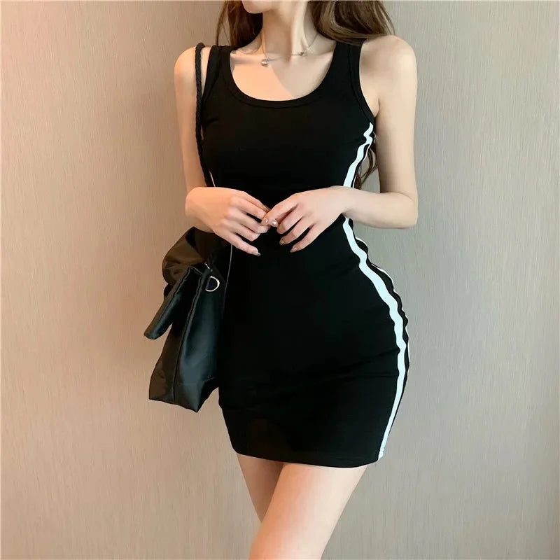 Summer Women’s Casual Sheath Dress – Spaghetti Strap Sleeveless Slim Fit Vestidos QT030