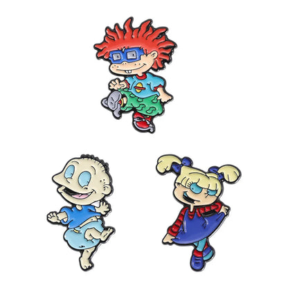 Cartoon Anime Character Enamel Pins – Cute Little Monk Brooches Lapel Badges, Funny Jewelry Gift for Friends