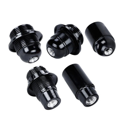 E27 Self-Locking Bakelite Lamp Holder - LED Light Bulb Socket with E14 Cap for Floor & Table Lamps