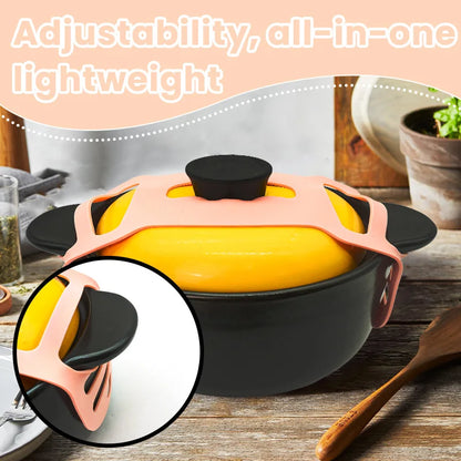 Lid Latch Reusable Universal Lid Strap – Secure Lids for Pots, Pans & Dishes for Easy Transport