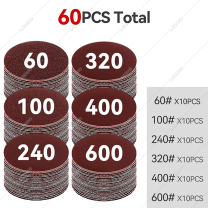 Car Detailing Sandpaper Discs – Hook & Loop Polishing Pads for Headlight Restoration, Metal & Wood Sanding, Auto Surface Finishing Sheets