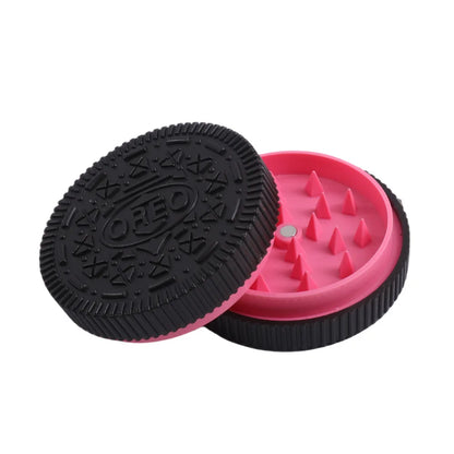 60mm Plastic Herb Grinder – Cookie Biscuit Design Tobacco & Spice Crusher for Smoking