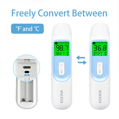 ELERA Digital Infrared Ear & Forehead Thermometer — Non-Contact Baby & Adult Body Thermometro with LCD, Fever & Household Health Monitor