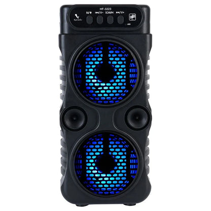 Portable Wireless Bluetooth Speaker – Dual 3" Stereo Subwoofer with Deep Bass, USB Powered for Parties, Dancing & Karaoke