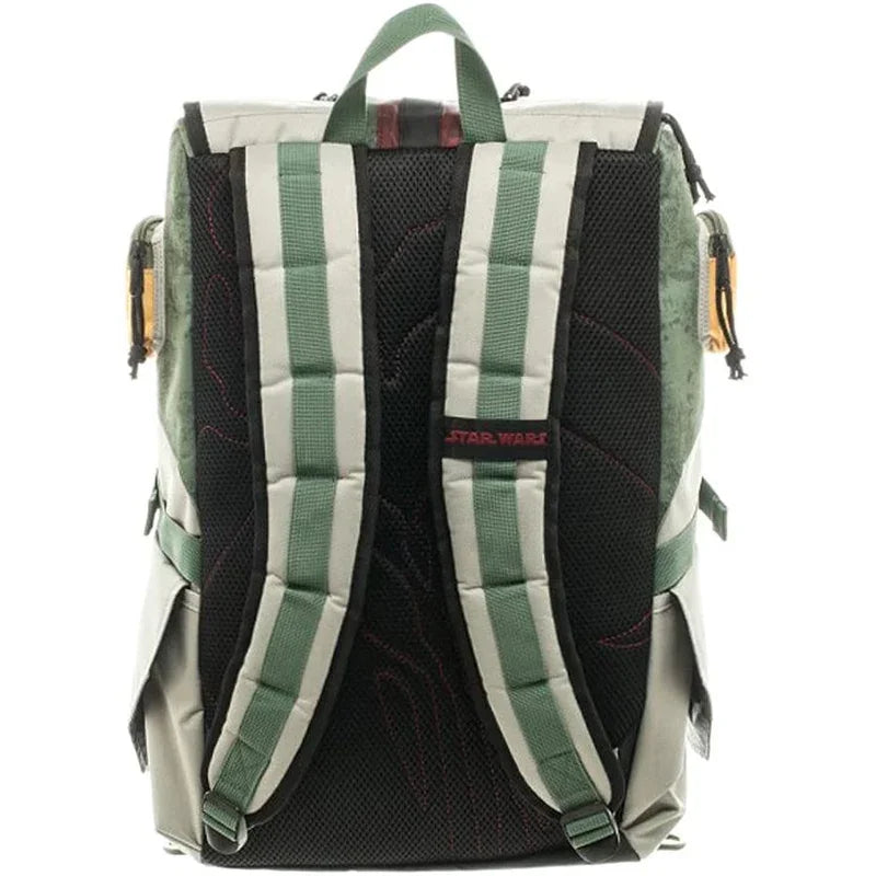 Disney Star Wars Boba Fett Mandalorian Backpack | Large Capacity Laptop & Travel Bag for Boys, Anime School Bag