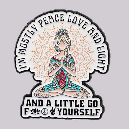 Funny Yoga Enamel Pin – Humorous Quote Lapel Brooch for Women, Backpack & Costume Accessories, Jewelry Gift