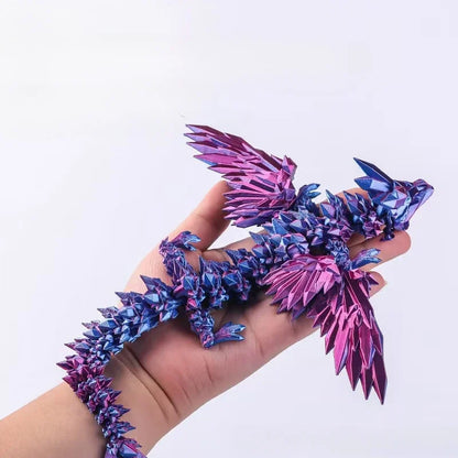 3D Printed Dragon Desktop Ornament – Fantasy Animal Figurine for Home & Office Decor, Christmas Gift