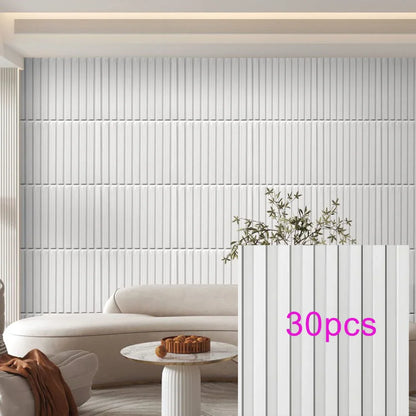 KUUJOJO 3D Textured Wall Panels – Indoor Wall Decoration for Living Room, Bedroom, Hotel, Office, Tape