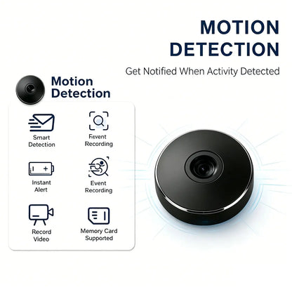 Mini HD WiFi Security Camera - Wireless Portable Monitor with IR Night Vision & Remote Viewing