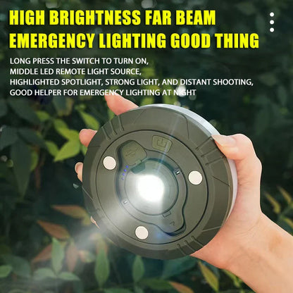 USB Rechargeable Camping Light: 10m Light String Outdoor Tent RGB Atmosphere Light - XTE LED Flashlight with Magnet Hook