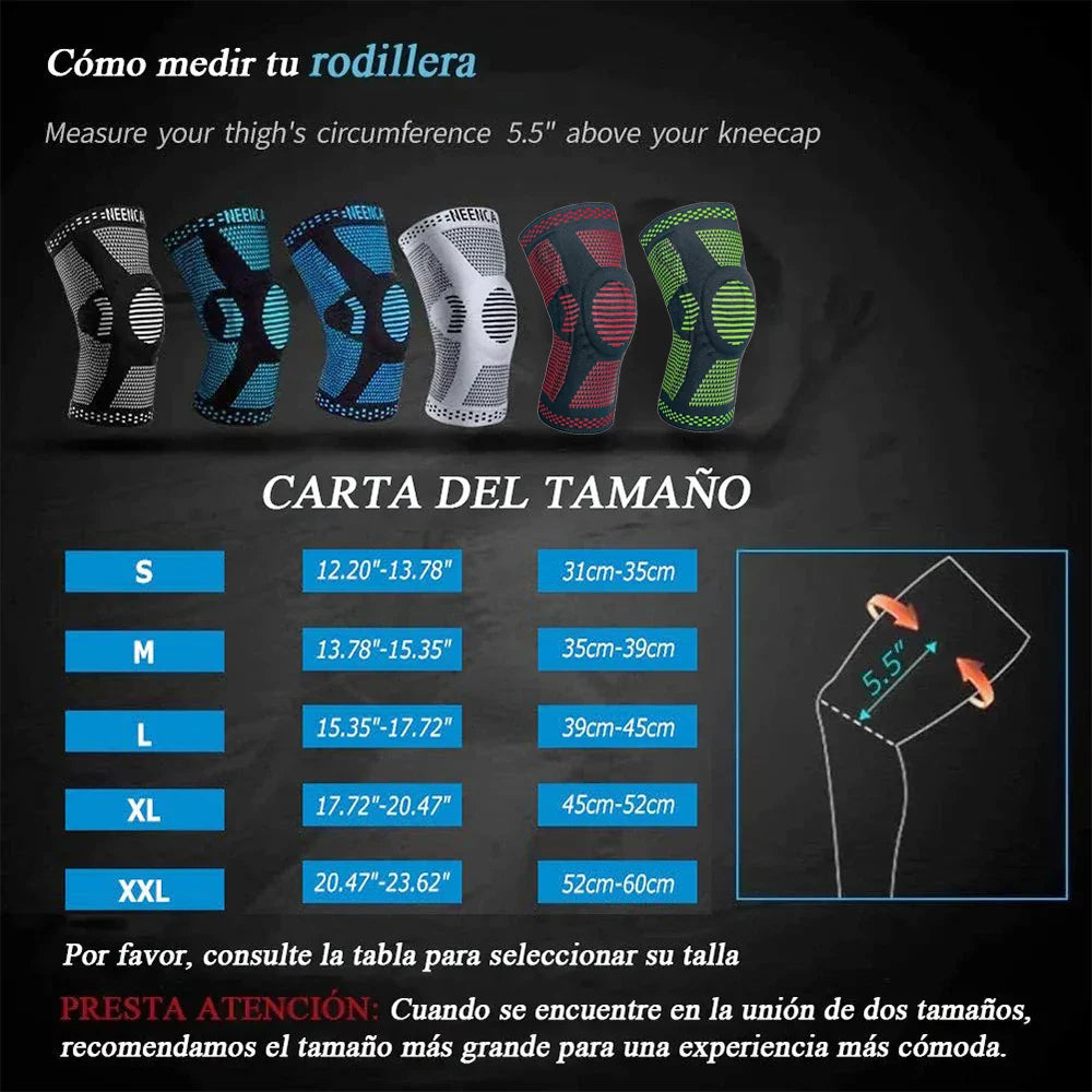 1 Piece Knee Brace Strap - Patella Medial Support - Silicone Compression Protection for Strong Meniscus - Sport Knee Pads for Running and Basketball