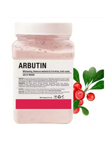 650g Arbutin Rose Jelly Peel-Off Face Mask Powder – Vitamin C Hyaluronic Acid & 24K Gold Mud Skin Care Mask