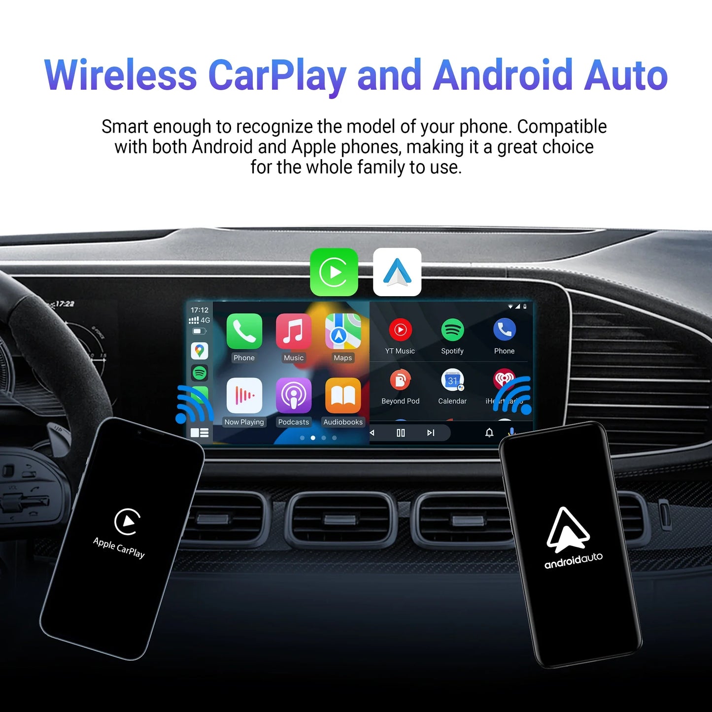 OTTOCAST Play2Video Pro Wireless CarPlay & Android Auto Adapter – YouTube, Netflix, IPTV for Kia & Toyota