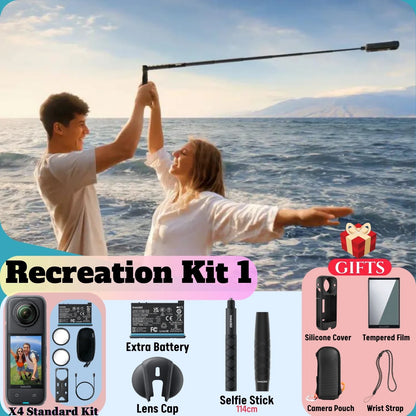 Insta360 X4 8K 360 Action Camera – 72MP, Active HDR, Waterproof, AI Powered with 2.5'' Touchscreen