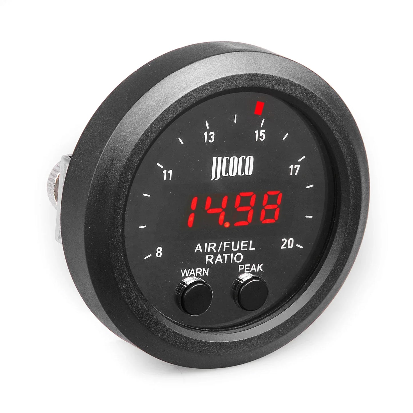 52MM Air Fuel Ratio Gauge — Ultra-Thin Round S-Series LED Digital Display with Wideband O2 Oxygen Sensor, 12V