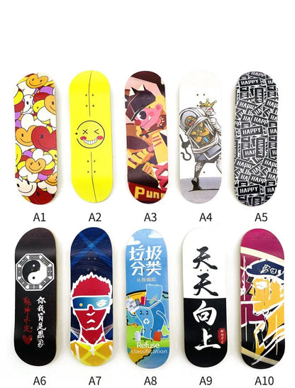 Creative Mini Finger Skateboard – Colorful Maple Fingerboard with Double Rocker, Sport Bearings & Palm Slide Board