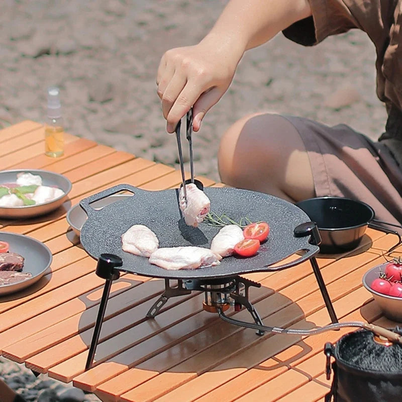 Detachable Grill Tripod Stand : Aluminum Alloy Vertical Barbecue Bracket for Outdoor Griddle Grill - Portable BBQ Accessory