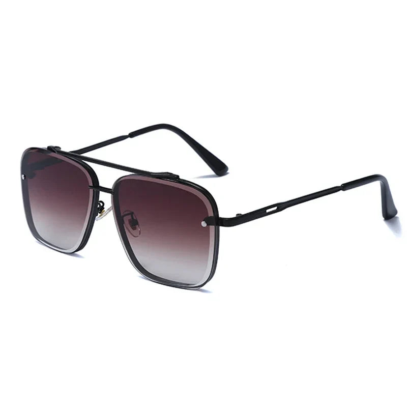 Classic Square Sunglasses — Vintage Metal UV400 Shades for Men & Women, Fashion Brand Design
