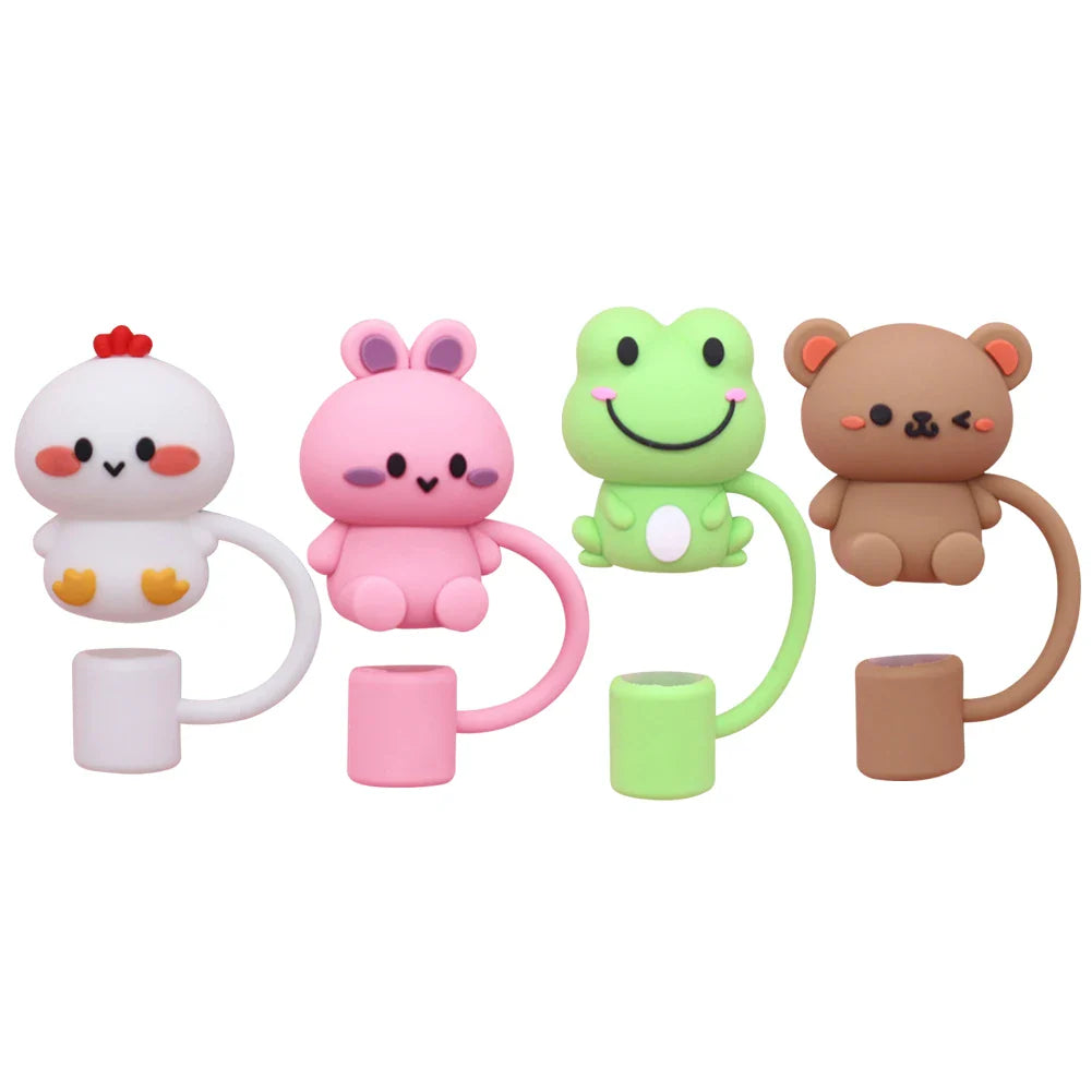 10mm Silicone Straw Covers – Animal Toppers & Spill Stoppers for Stanley 30/40oz Tumbler Accessory