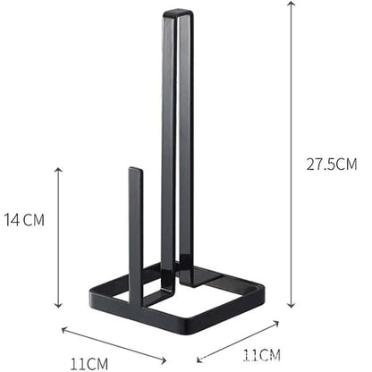 Portable Kitchen & Bathroom Paper Towel Holder – Silver Napkin Rack Stand for Home Storage & Small Accessories