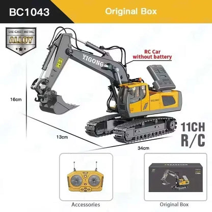 New RC Engineering Vehicle Toy — 2.4G Crawler Bulldozer, Excavator & Dumper Car for Boys, Kids Holiday Gift