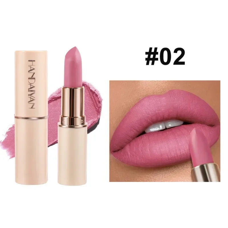 Deep Red Matte Lipstick – 8 Colors, Waterproof, Non-Stick Cup, Velvet Lip Balm, Dark Red Lipsticks for Easy Application
