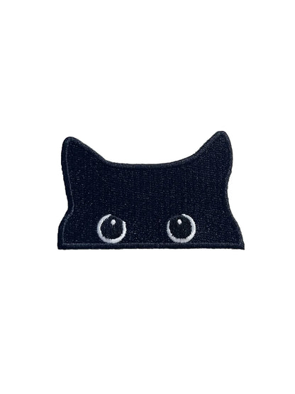 2PCS Embroidered Black Cat Iron-On Patch – Cute Design for Clothing, Jeans & Jacket Decoration
