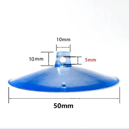 10-Pack Perforated Suction Cups (30/40/50/60mm) — Clear PVC Sucker Pads for Glass Windows, Car & Wedding Decor