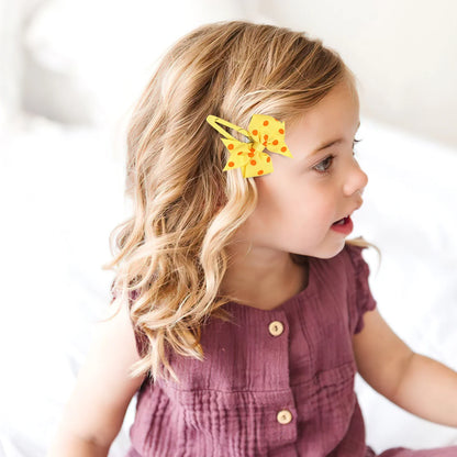 20pcs Snap Hair Clips with 2-Inch Grosgrain Ribbon Bows – No Slip Barrettes for Infant, Toddler, Baby Girls