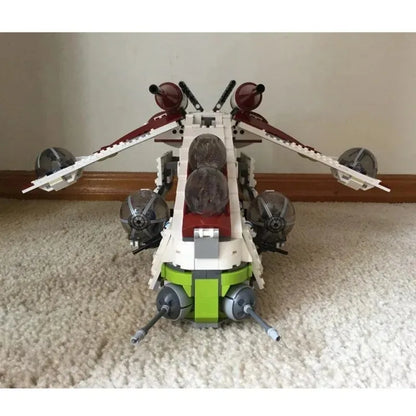 1228PCS Republic Gunship Building Set — 75021 Star-Inspired Spaceship Model Kit, Toy Christmas Gift for Kids
