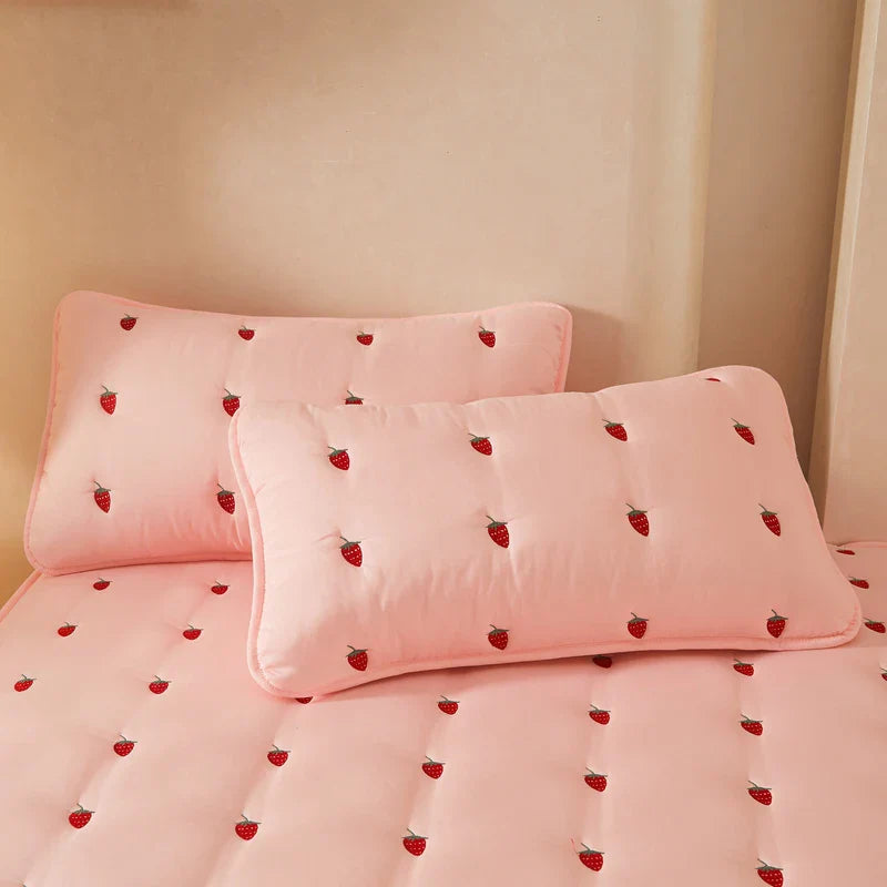 Thick Embroidered Mattress Cover 90x200 – Elastic Fitted Sheet Queen Size Bed Cover (Pillowcase Sold Separately)
