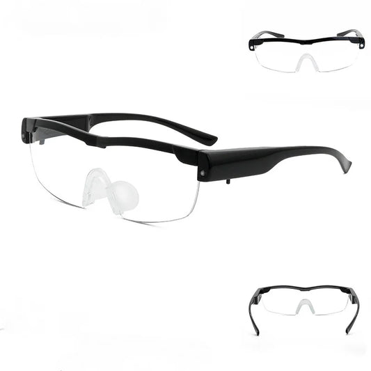 2.5X Magnifying Headband Glasses with LED Light — Portable Acrylic Lens Magnifier for Reading & Repairs