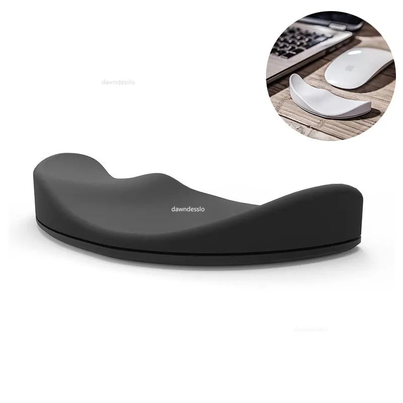Ergonomic Silicon Gel Mouse Pad with Wrist Support – Non-Slip Streamline Mat for Office & Gaming PC