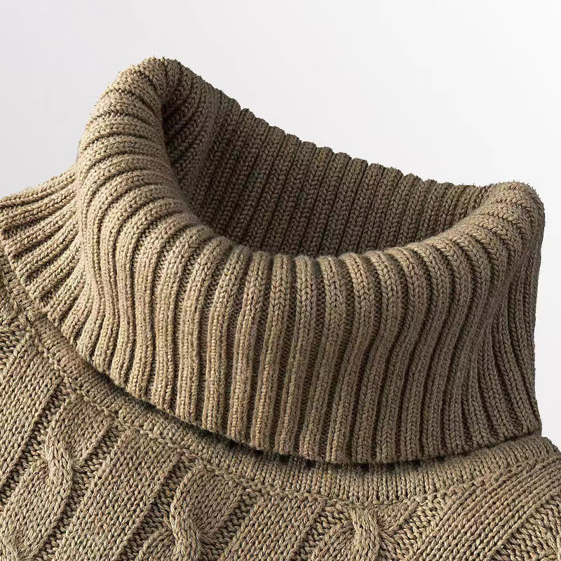 New Turtleneck Sweater for Men - Casual Rollneck Knitted Jumper, Warm Woolen Sweater