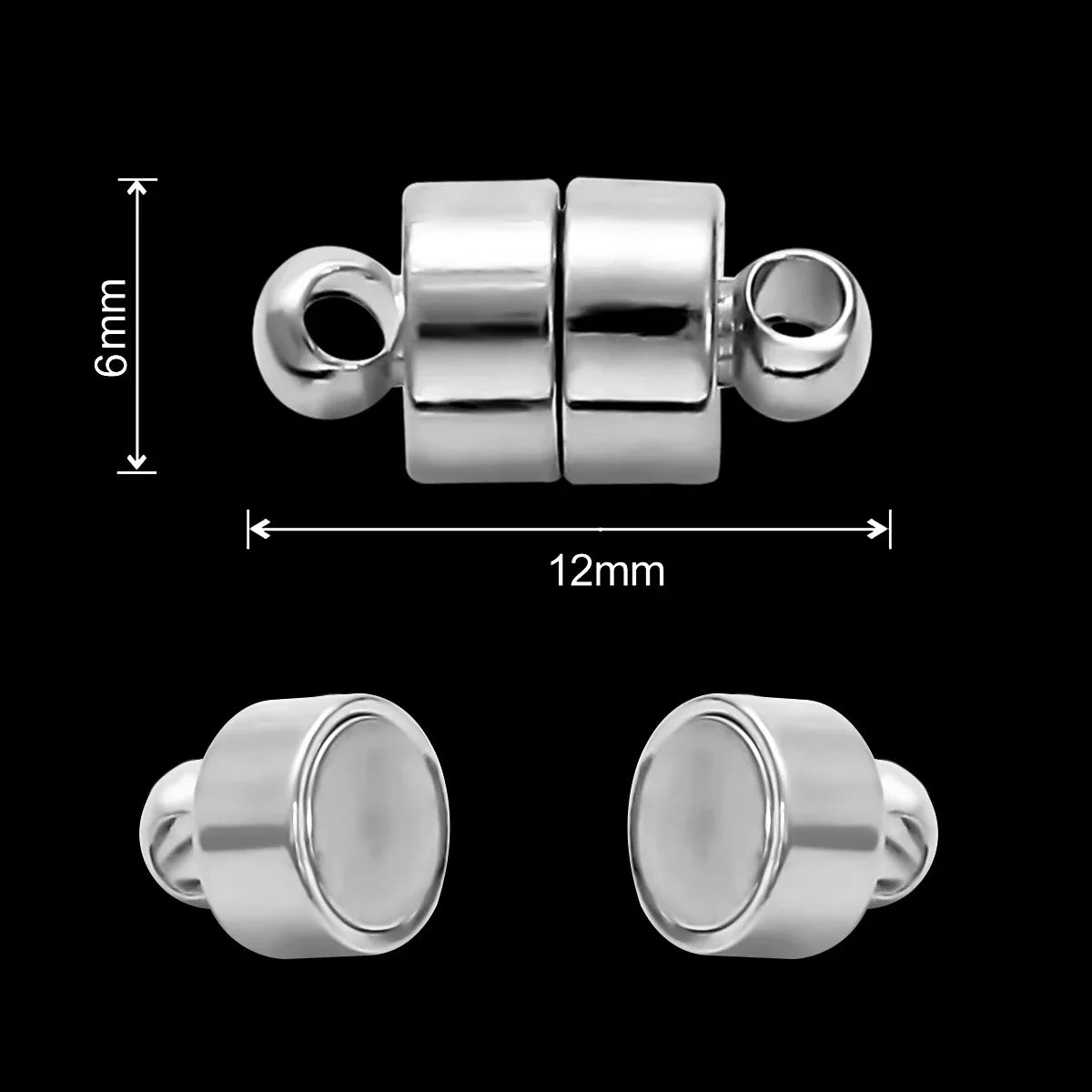Magnetic Jewelry Clasps - Strong Buckle Connectors with Lobster Clasps for DIY Bracelets, Necklaces & Jewelry Making