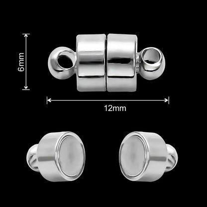 Magnetic Jewelry Clasps - Strong Buckle Connectors with Lobster Clasps for DIY Bracelets, Necklaces & Jewelry Making