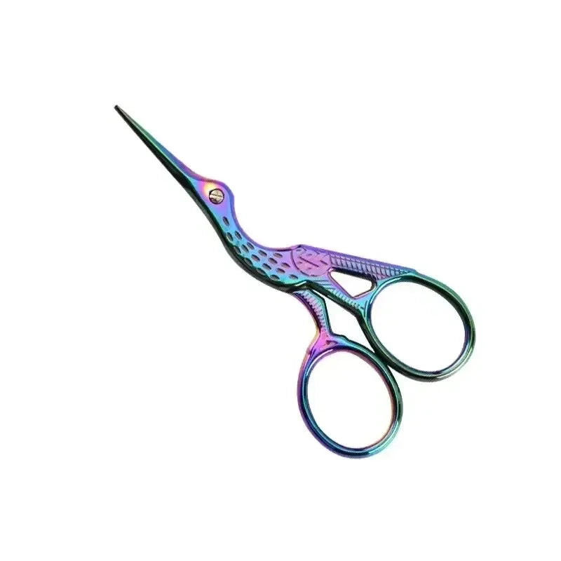 Rainbow Stork Embroidery Scissors – Stainless Steel Small Craft Scissors, Dressmaker Shears for Sewing & Embroidery