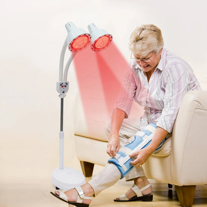 275W Dual-Head Infrared Heat Lamp – Electric Baking Lamp with 360° Adjustable Temperature & Remote Control