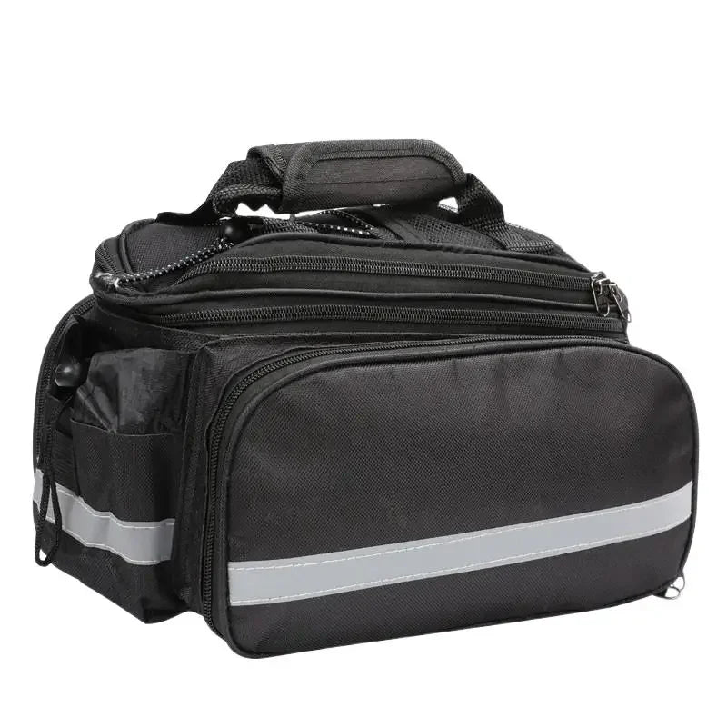 3-in-1 Waterproof Bike Trunk Bag — Large Capacity MTB & Road Bicycle Rear Seat Rack Panniers, Travel Luggage Carrier