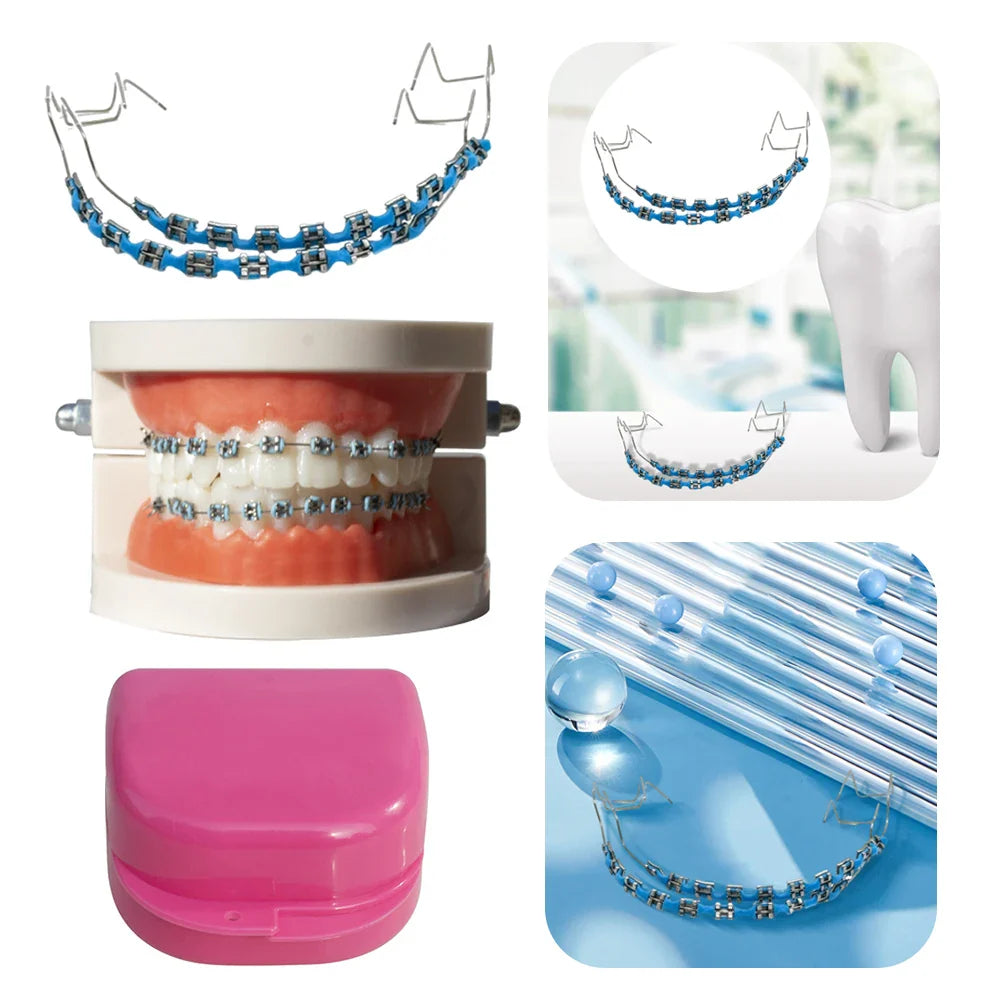 Fashion Temporary Tooth Braces – High-Quality Dental Fake Braces with Metal Wires and Brackets