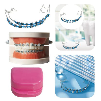 Fashion Temporary Tooth Braces – High-Quality Dental Fake Braces with Metal Wires and Brackets