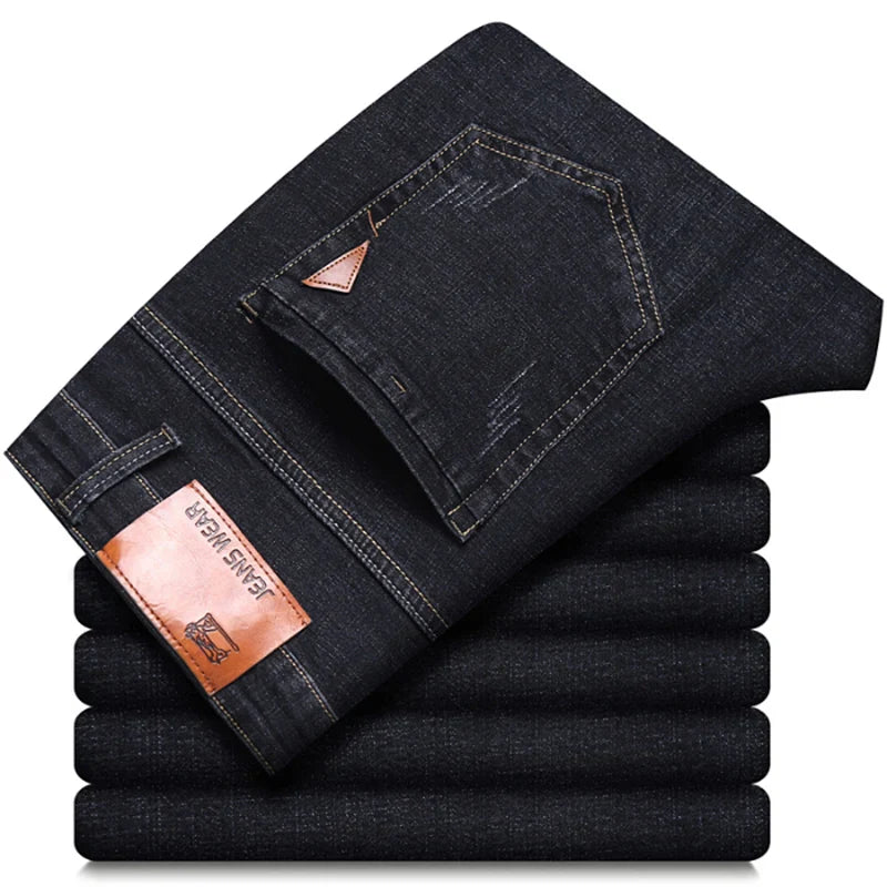 Men's Slim Fit Business Casual Denim Trousers – Comfortable Stretch Pants, Light Luxury Fashion for Men