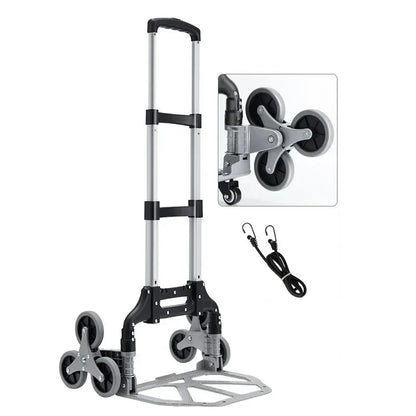 GIANXI Folding Shopping Cart with Wheels – Portable Aluminum Alloy Trolley for Outdoor & Stair Climbing