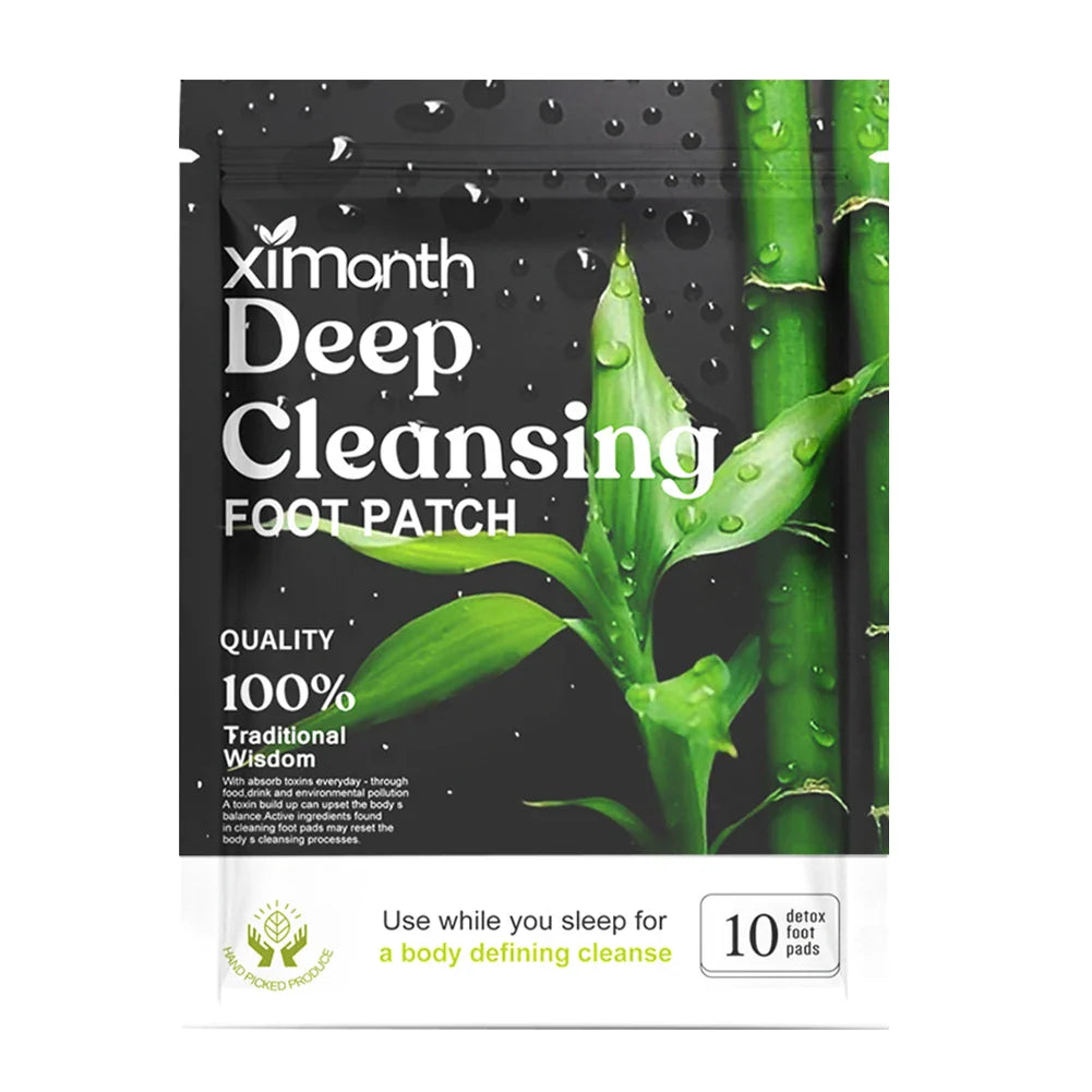 10PCS Herbal Detox Foot Patches – Deep Sleep & Stress Relief | Natural Foot Care Stickers for Body Detox & Relaxation